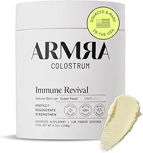 ARMRA Colostrum™ Powder | Unflavored | Gut Health & Bloating | Skin & Hair | Immunity | Keto, Gluten & Fat-Free | 120 Servings